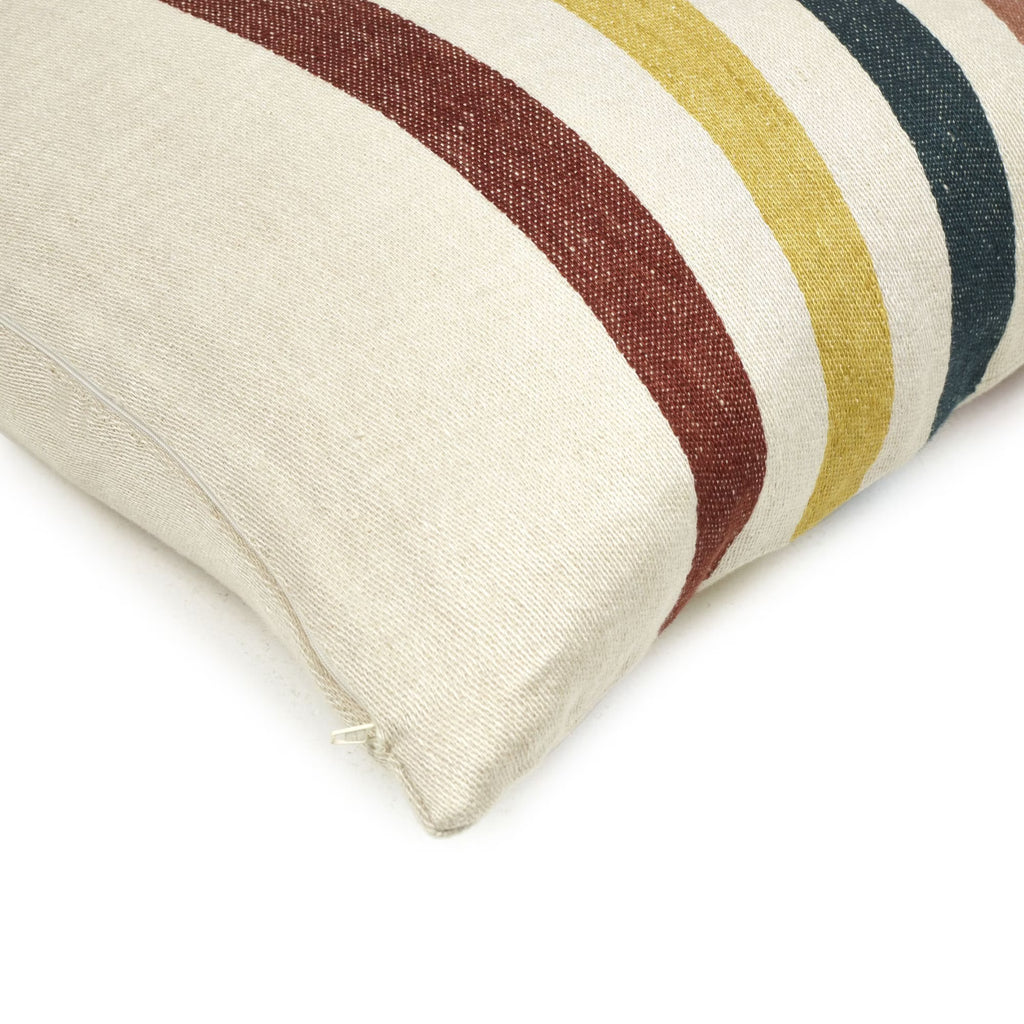 Housse de coussin en lin - Lake Stripe