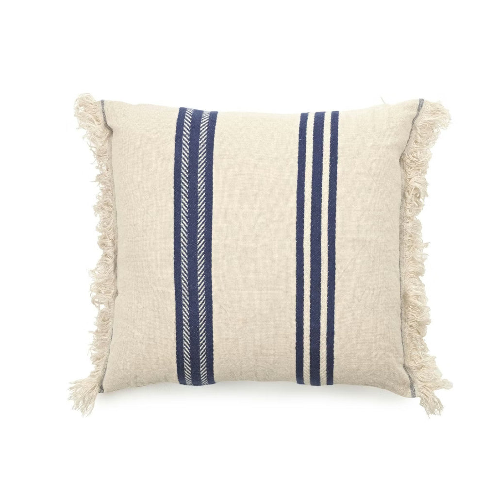 Housse de coussin en lin - Indigo