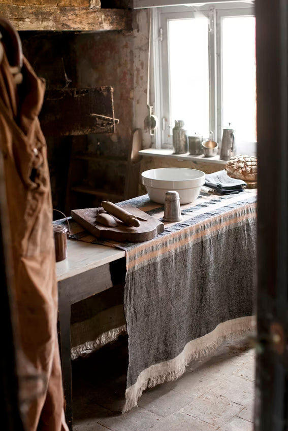 Plaid en Lin - Black Stripe